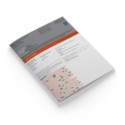 Mockup of the HPD Residential certification document